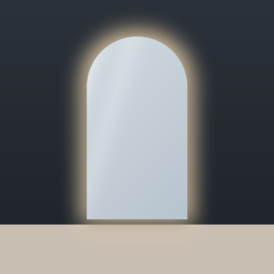 Arched LED mirror